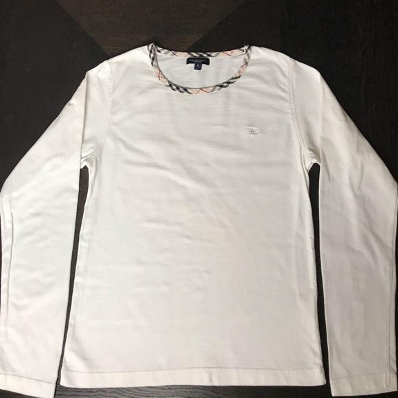 Burberry Tops - BURBERRY NOVA CHECK LONG SLEEVE T SHIRT SIZE M